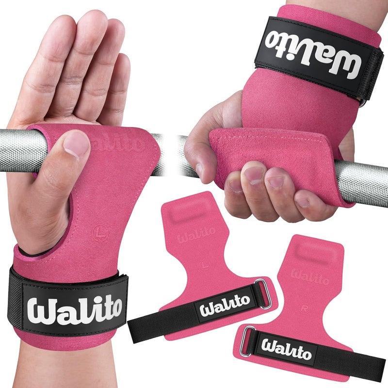 WALITO Weight Lifting Wrist Strap, Double Leather Weightlifting Wrist Straps for Gym Strength Training, Neoprene Padded Wrist Wraps - for Men & Women (Pair) - Image 1